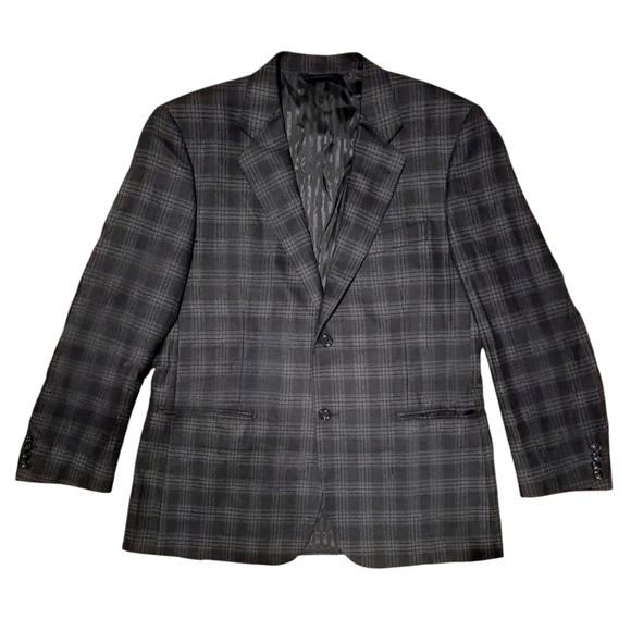 BARONI Couture Silk Wool Plaid Sport Coat Blazer 36R (Est.)...